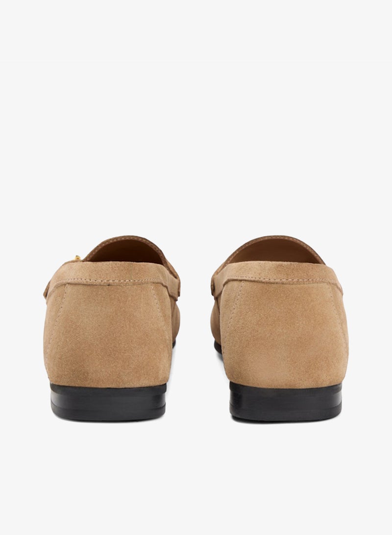 TOMMY HILFIGER Suede Chain Penny Loafers - Image 4